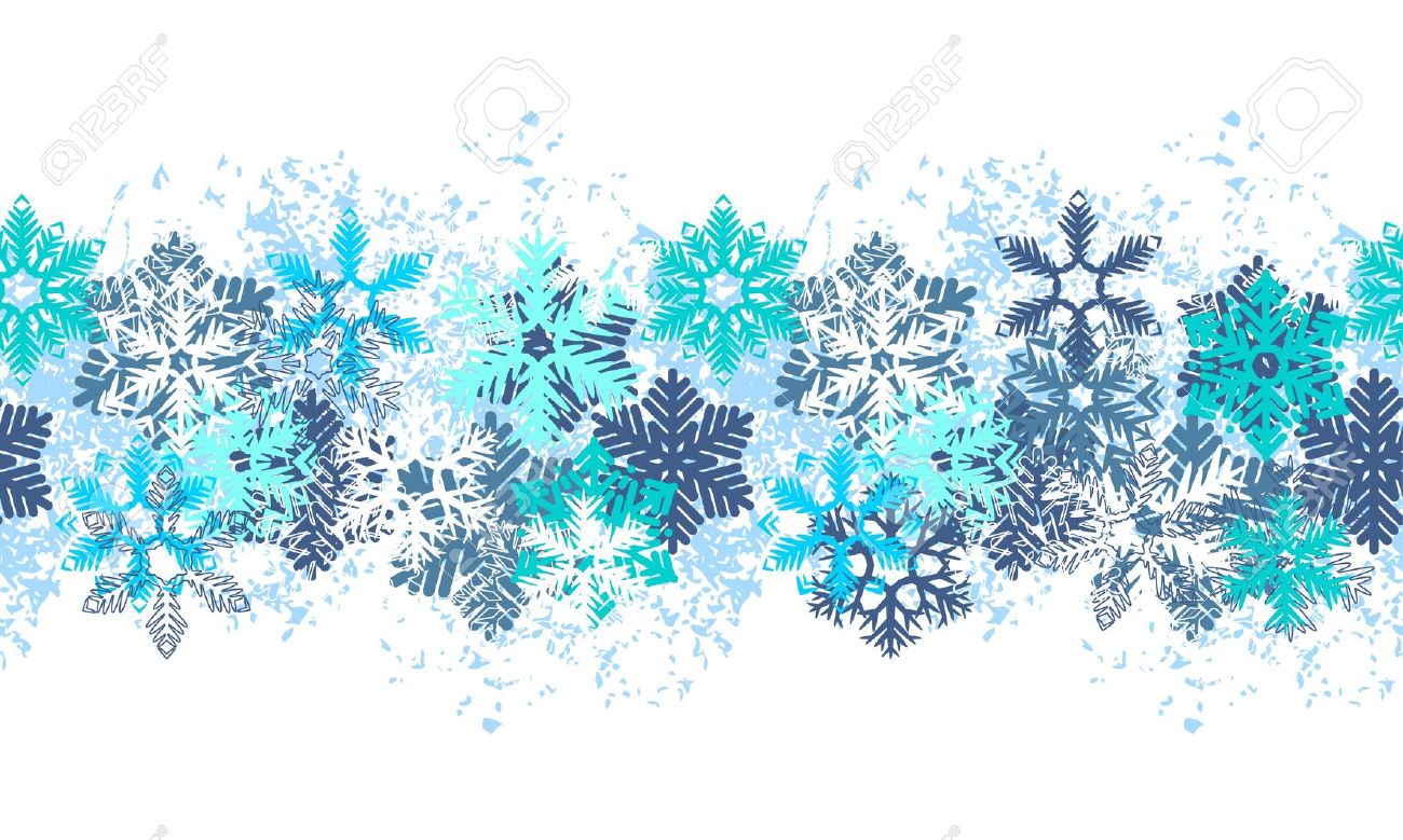 Holiday horizontal snowflake free clipart 