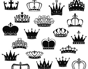 Queen with crown clipart 