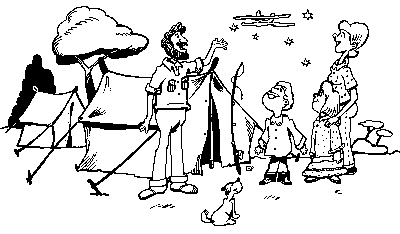 Scouts cooking clipart black and white 