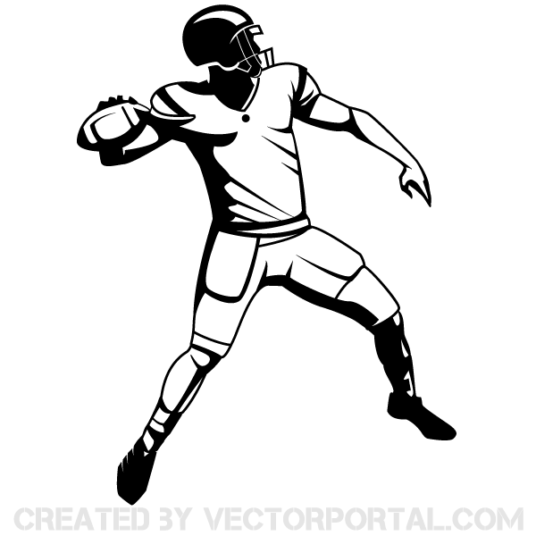 Football Player Clipart Vector 