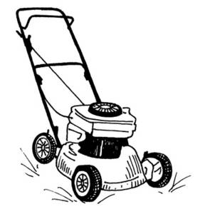Lawn mower lawn mowing silhouettes clipart clipart kid 3 