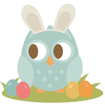 Easter Owl SVG cutting file easter svg scrapbook title easter svg 