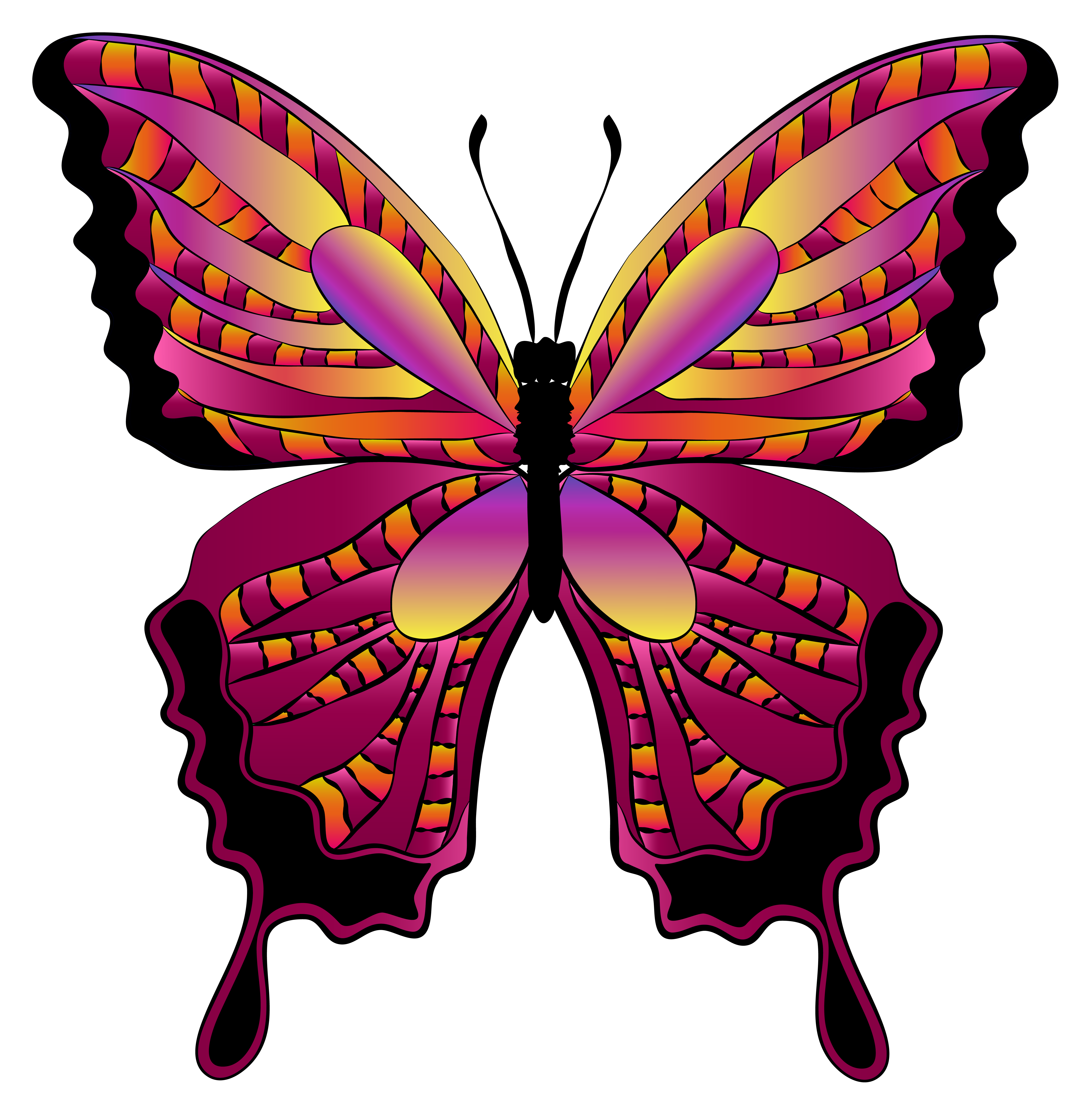 Red Butterfly Clipart Image
