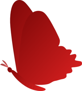 Red butterfly clipart 