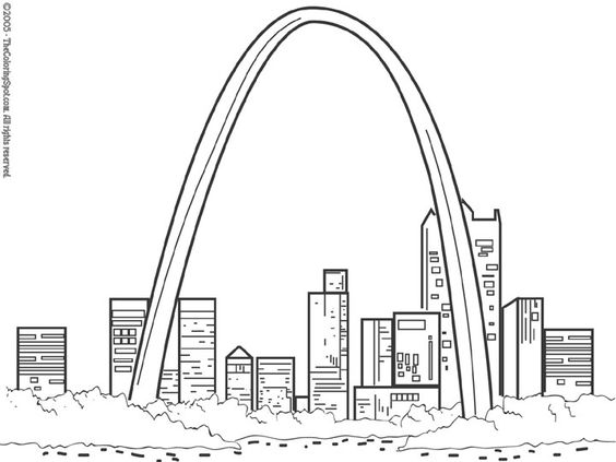 Free Coloring Page of St. Louis 