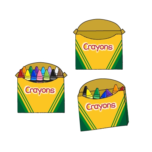 Cute crayon box clipart 