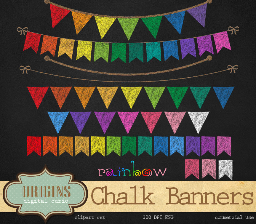 Free Chalkboard Pennant Cliparts, Download Free Chalkboard Pennant