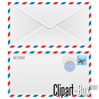 Airmail letter clipart 