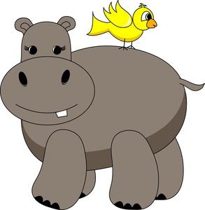 Cute Hippo Clipart 