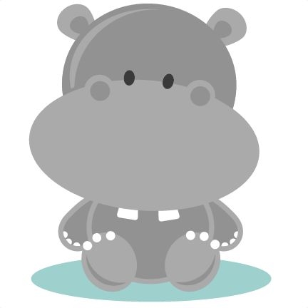 Cute Baby Hippo Clipart 