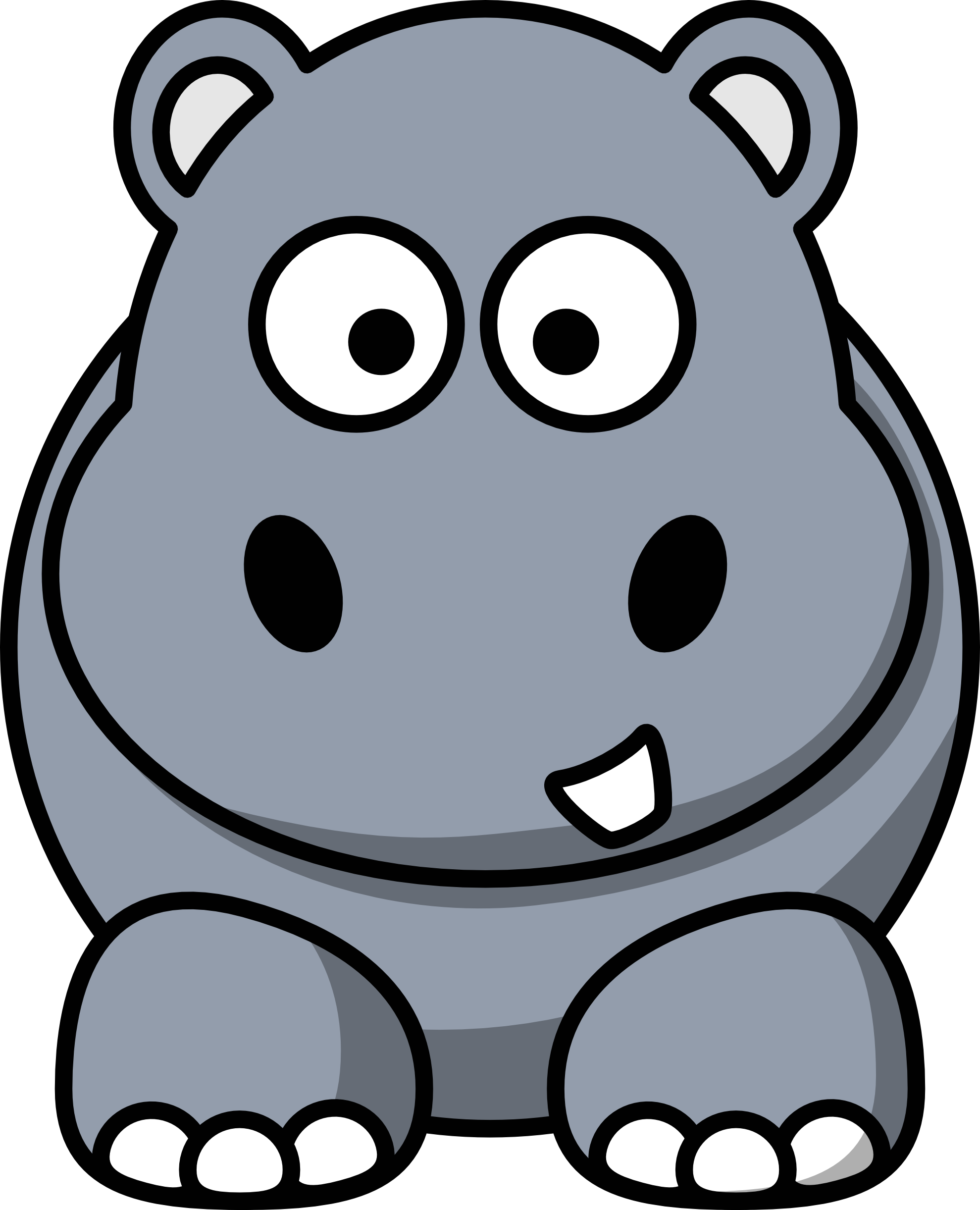 Baby Hippo Clipart 