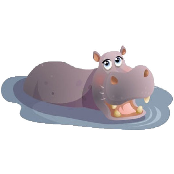 Funny Hippo Clipart 