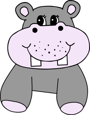 Cute Baby Hippo Clipart 12044 