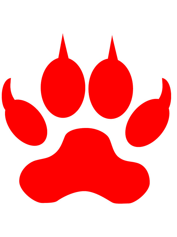 Clip Arts Related To : transparent wolf paw print. view all Red Wolf Clipar...