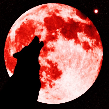 Red moon clipart 