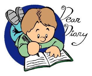 Diary writing clipart 
