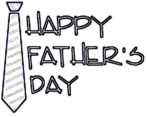 Father&Day Black And White Clipart 
