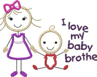 big sister and baby brother cartoon - Clip Art Library