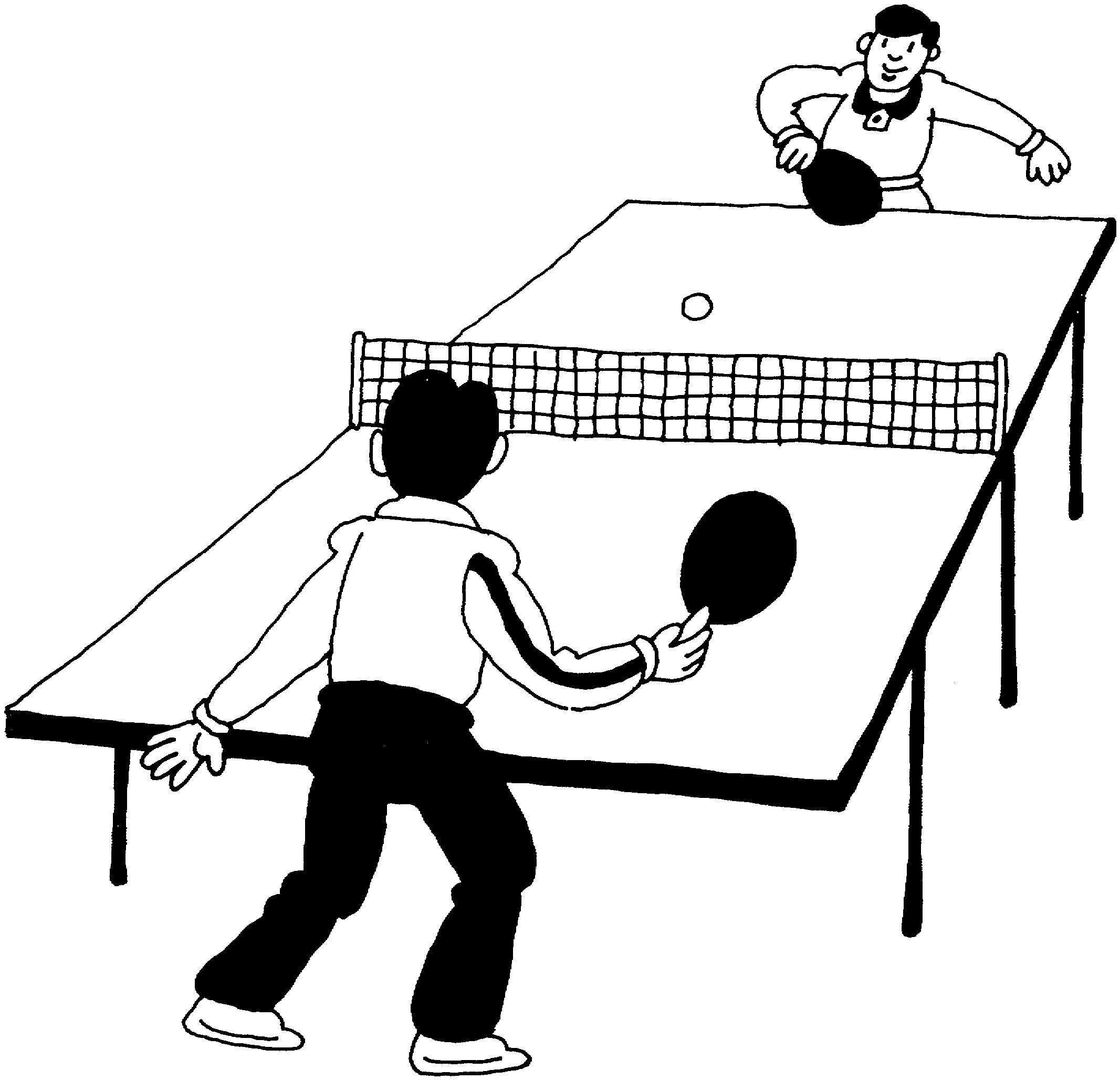 Table Tennis Clipart Black And White Clip Art Library