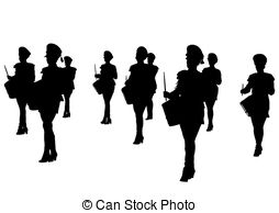 Marching band clipart silhouette drum 