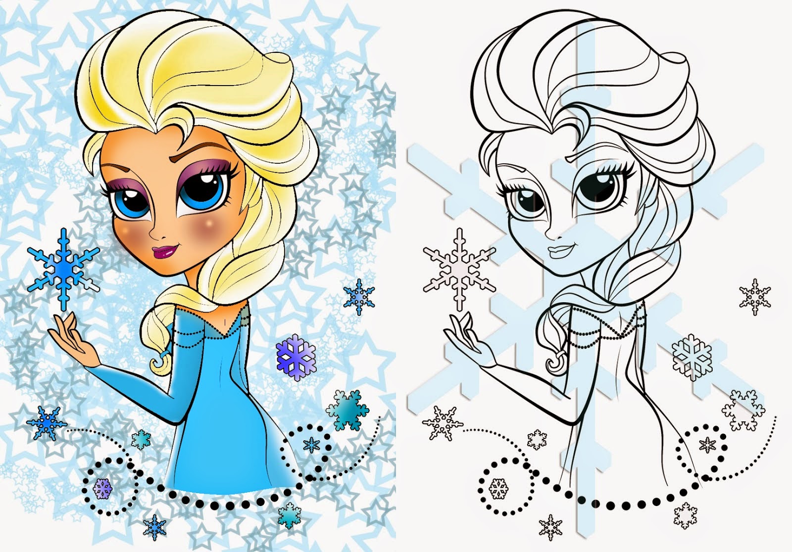Coloring Page: Elsa from Frozen Free Printable Coloring Page 