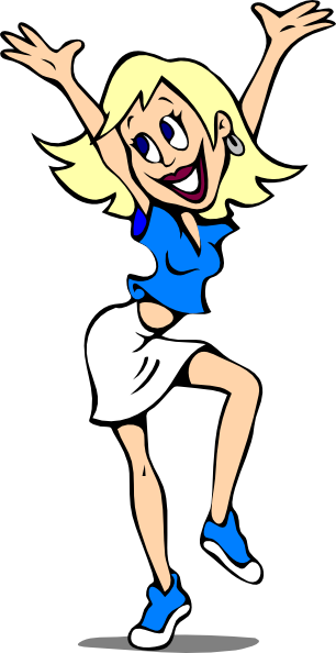 Happy Blonde Woman Clipart 