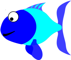 Cute Blue Fish Clipart 