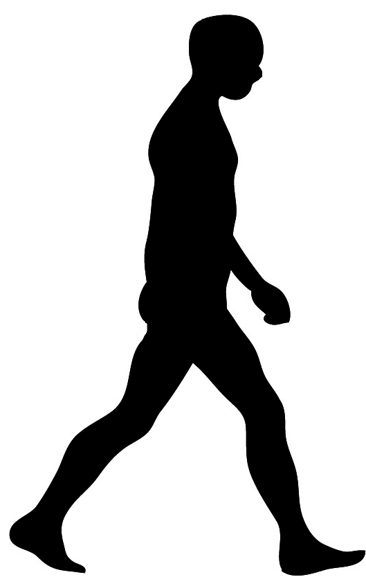 Silhouette Man Walking Clipart 