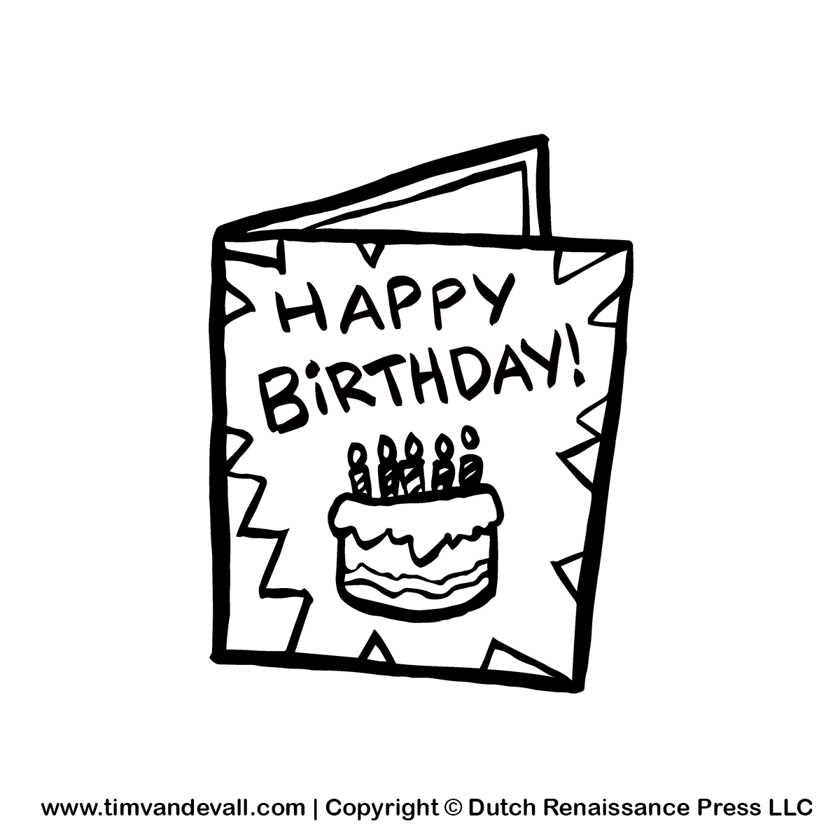 black and white birthday cards to print