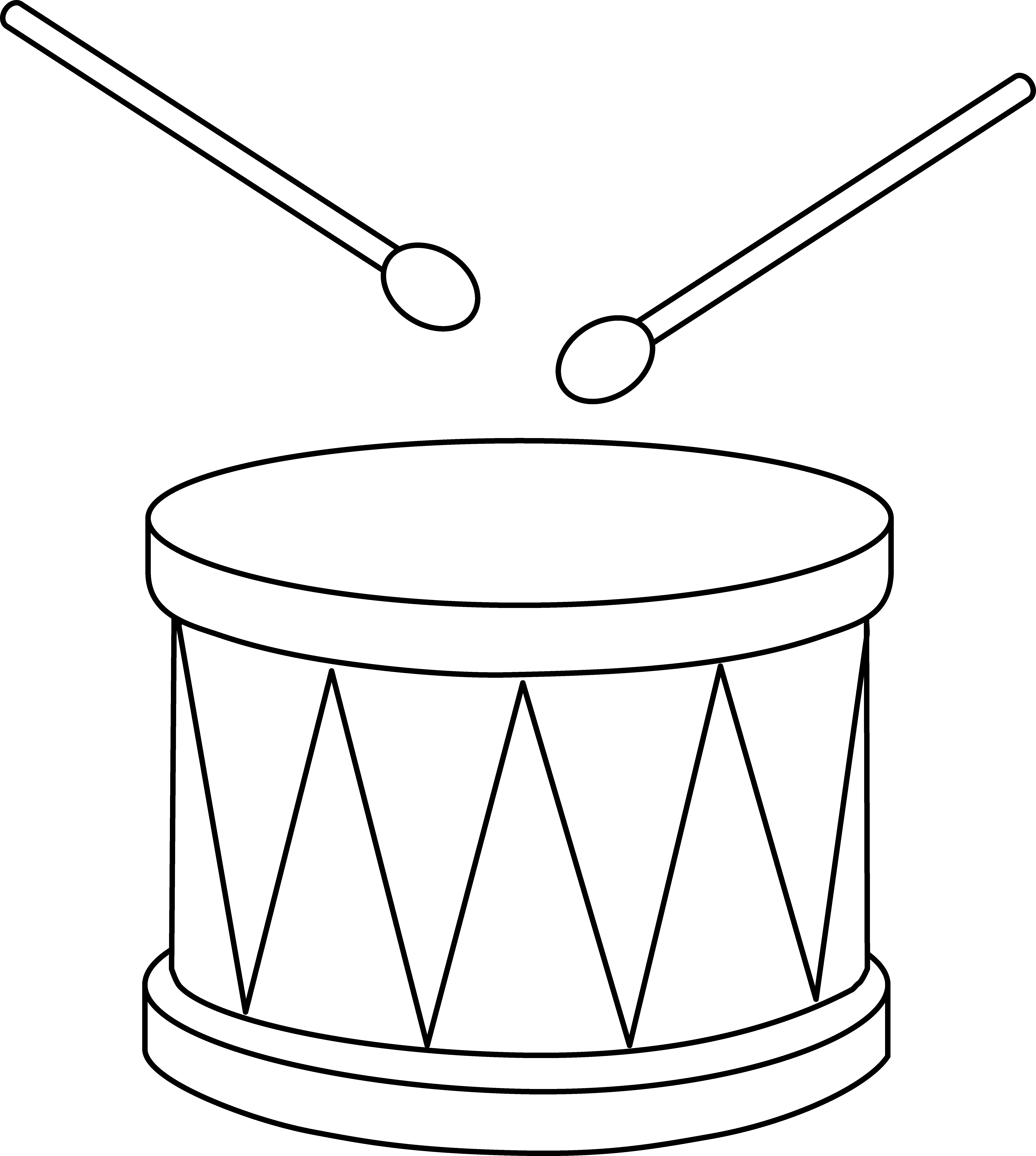 Drum Clip Art Black And White.
