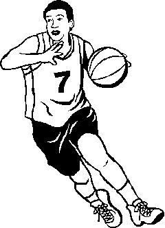 play basketball clipart black