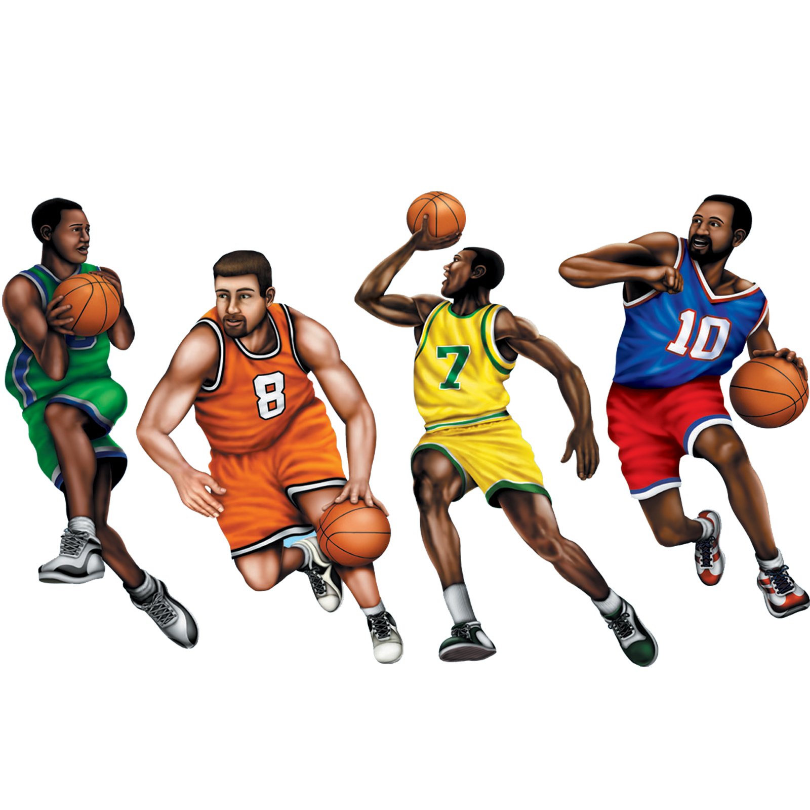 Cartoon Basketball Players 