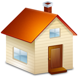 Brown House With Chimney Icon, PNG ClipArt Image 