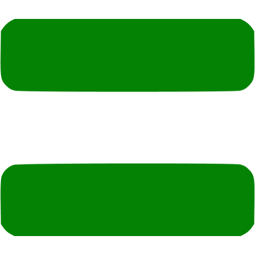 Green equal sign 2 icon 