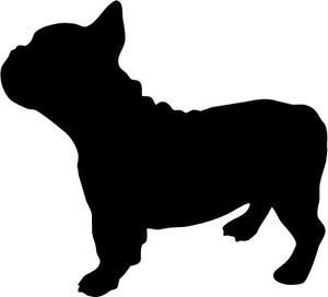 silhouette french bulldog 