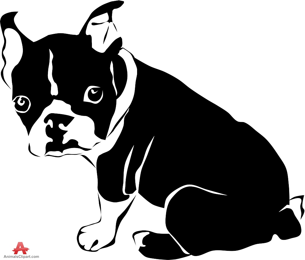Bulldog silhouette clip art 