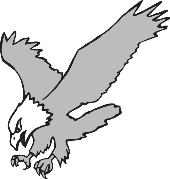 eagle cartoon black and white - Clip Art Library