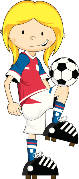 free clipart girl playing soccer - photo #22