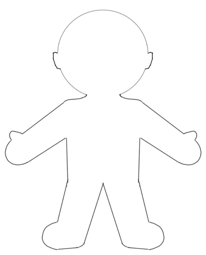 Blank Paper Doll Template from clipart-library.com