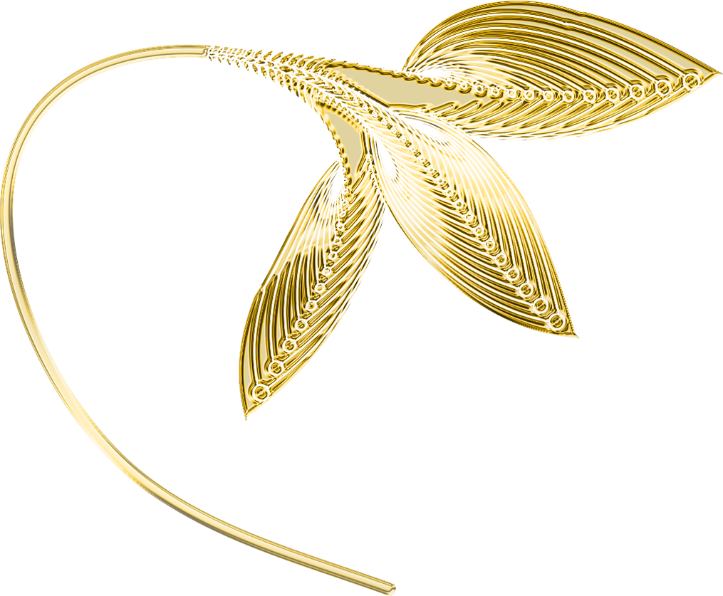 Gold Decorative Leaves PNG Clipart 