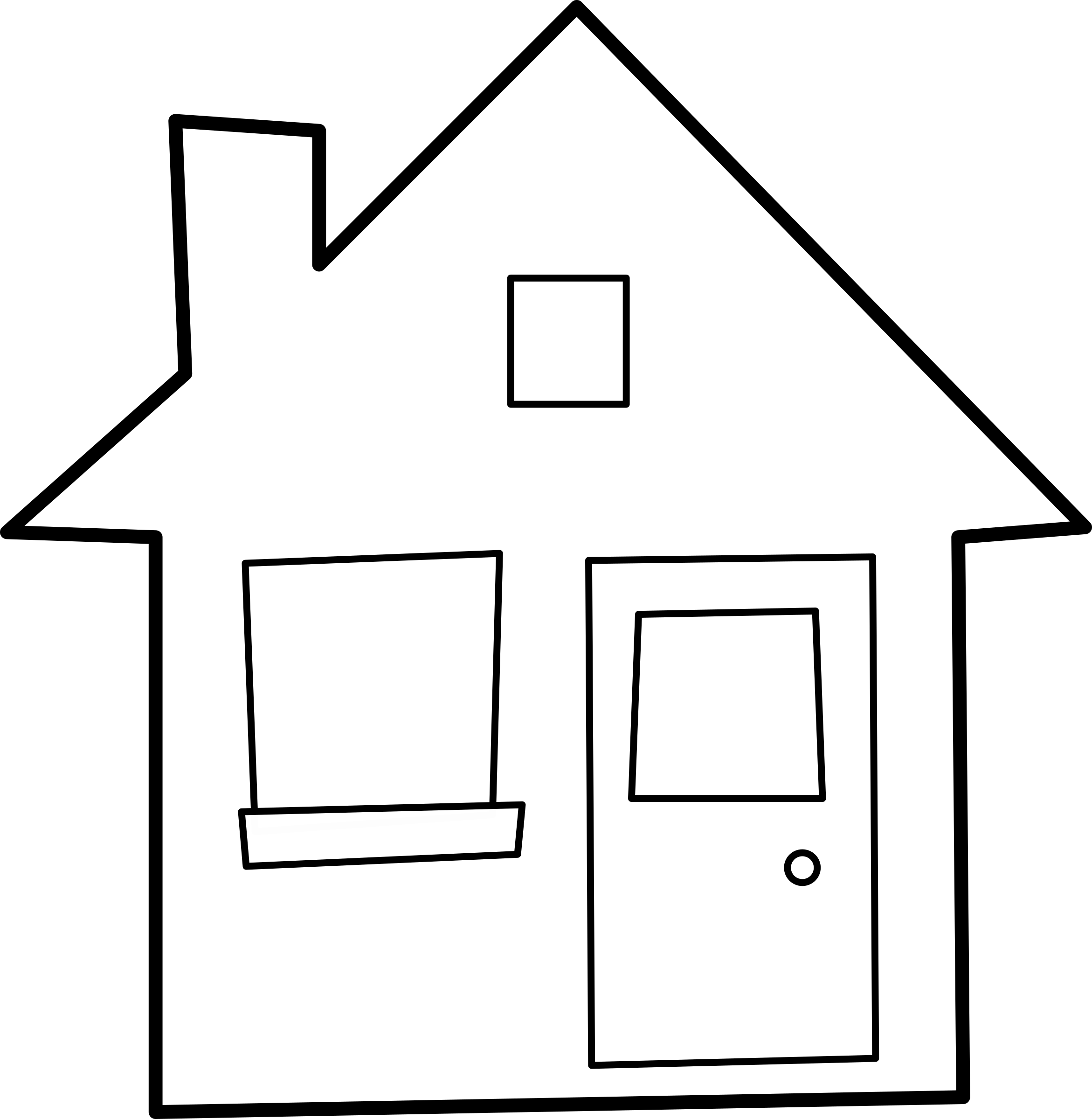 Clipart house outline 