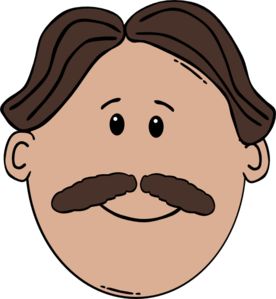 Cartoon Man With Mustache clip art 