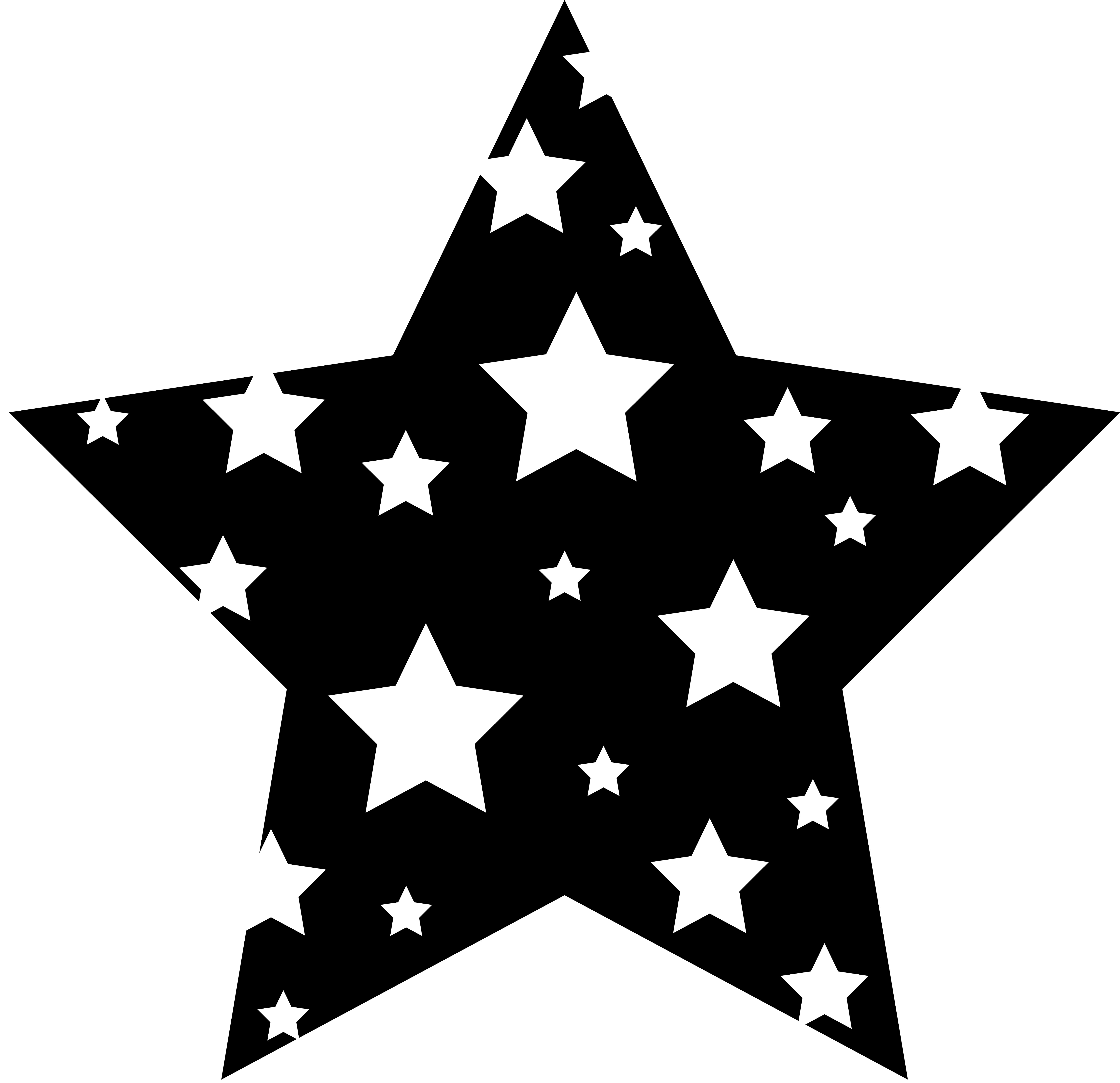 Black star clipart transparent 