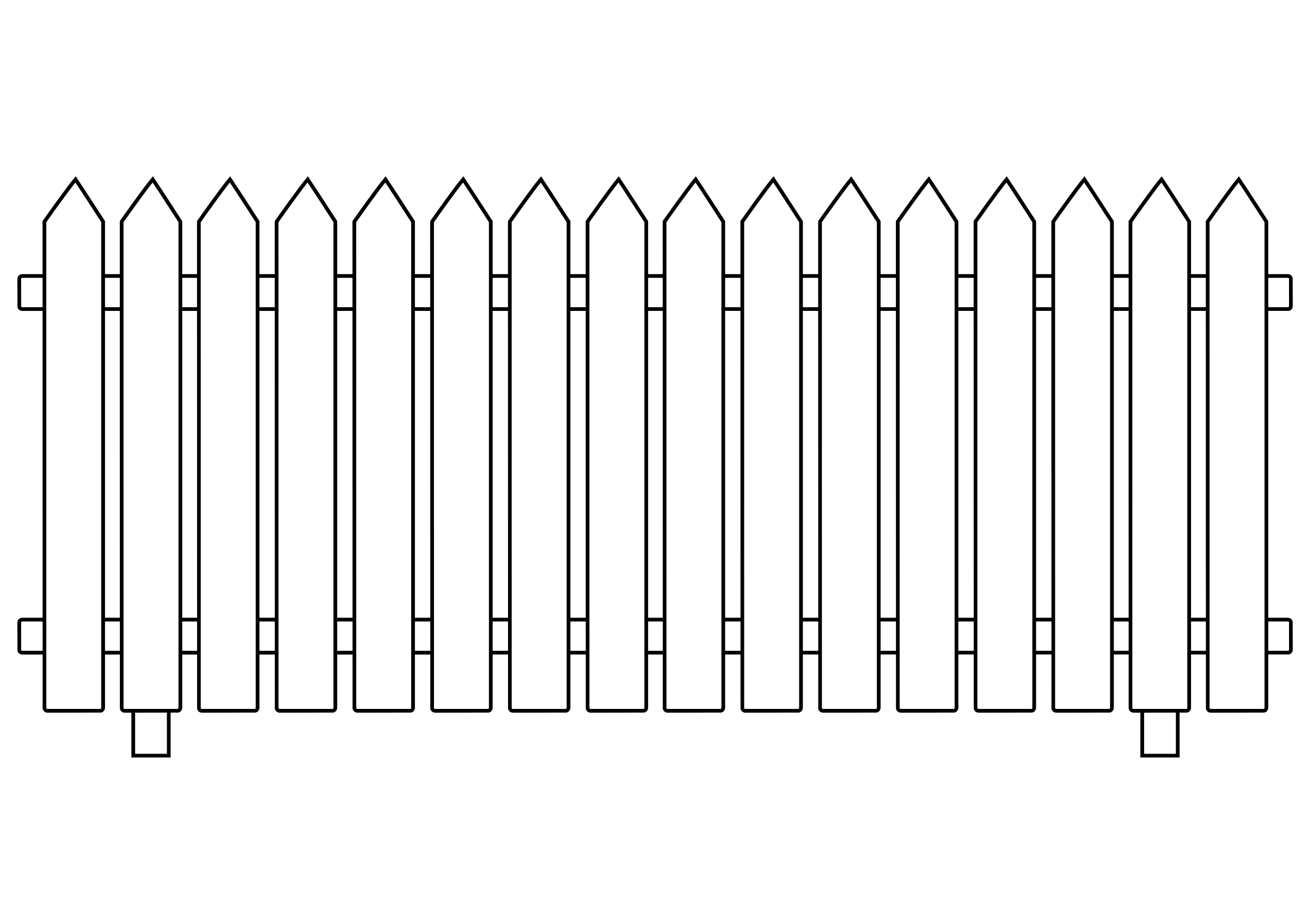 printable picket fence template Clip Art Library