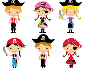 Pirate girl clipart 