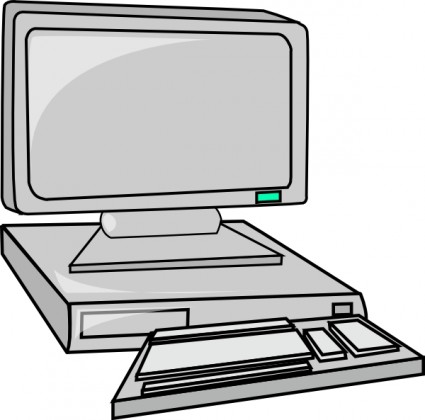Image of Computer Clipart Black and White Computer Clip Art 