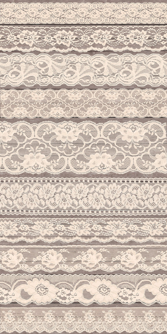 Ivory Lace Clipart, Shabby Chic vintage lace clip art png overlays 