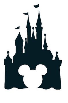 Disney castle clipart with mickey head 