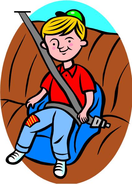 Kid on car seat clipart 