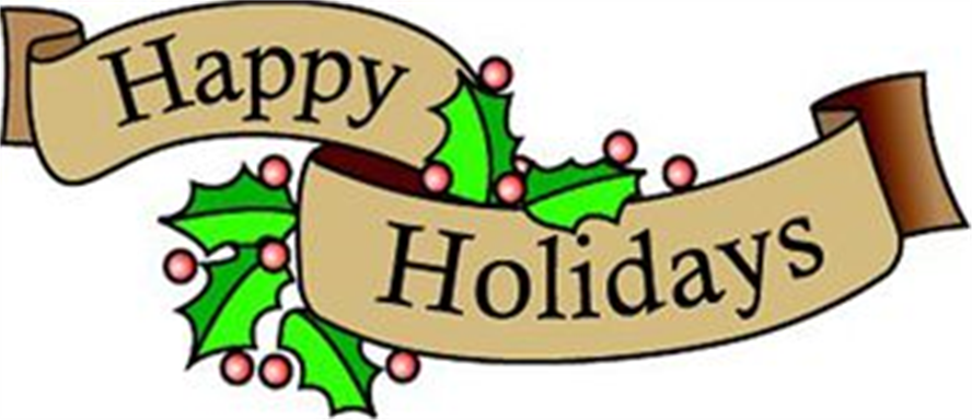 Happy holidays banner clipart 